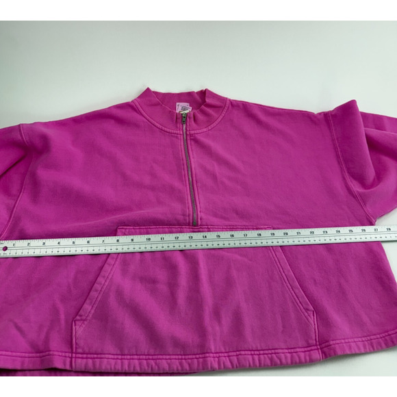 Victoria's Secret PINK Long Sleeve Half Zip Pink Sweatshirt w/Pockets Size XXL - Picture 13 of 15